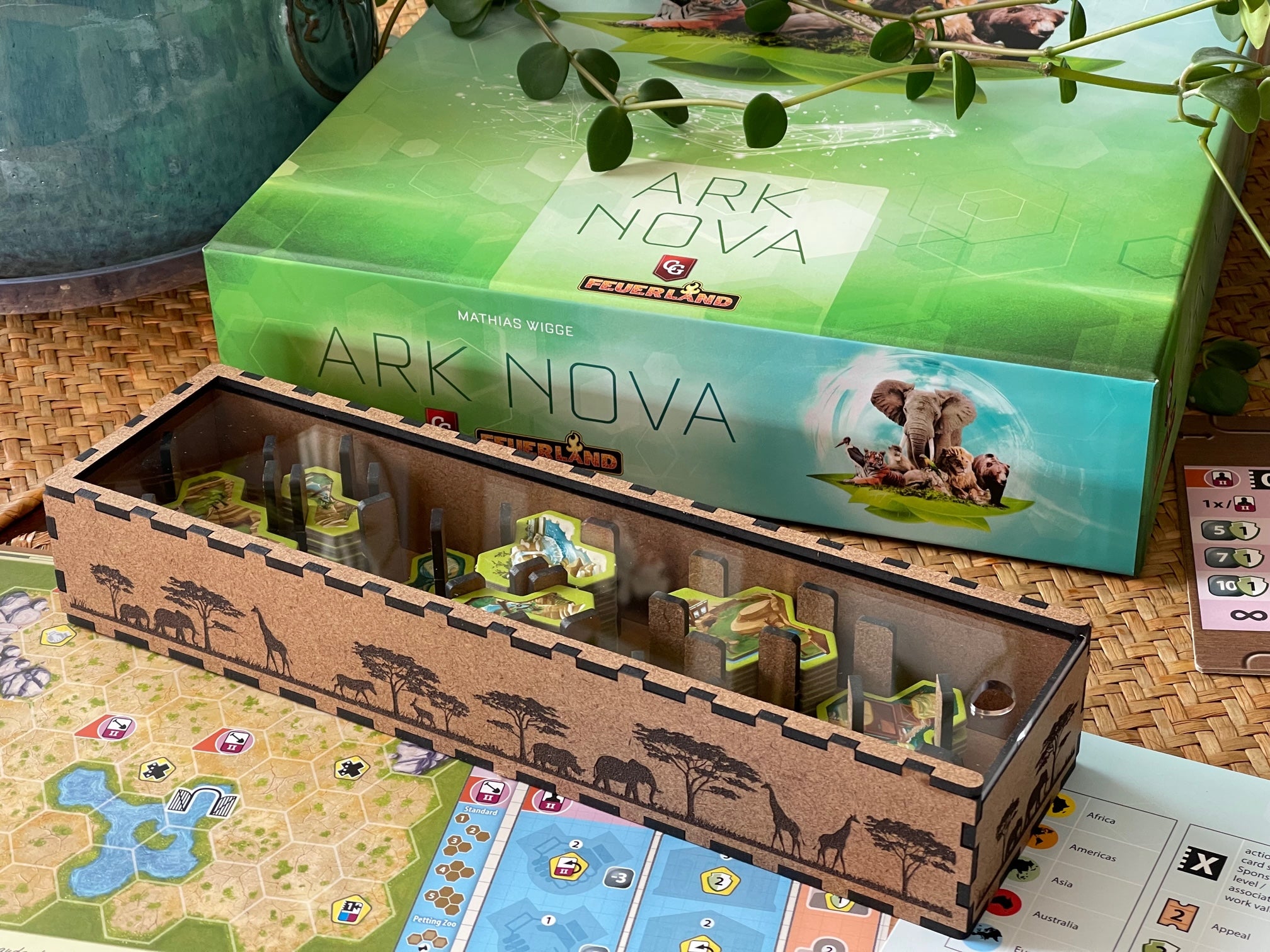  Roore Pre-Assembled Board Game Organizer Insert Compatible with  Ark Nova - Ark Nova Organizer and Board Game Storage Box for All Ark Nova  Accessories : Toys & Games